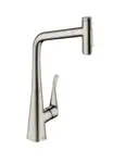 Hansgrohe M71 - Dřezová baterie Metris Select s výsuvnou sprškou, vzhled nerezu 73820800