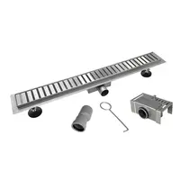 Mereo Odtokové žlaby - Nerezový žlab s roštem Strip, 70x7 cm CZ121