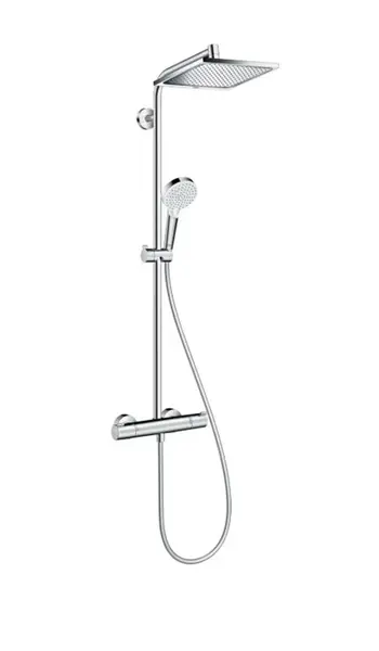 Hansgrohe Crometta - Sprchový set E 240 Showerpipe s termostatem, EcoSmart 9 l/min, chrom 27281000