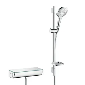 Hansgrohe Raindance Select E - Sprchový set 120 s termostatem Ecostat Select, 3 proudy, bílá/chrom 27038400