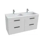 Jika Cube - Skříňka s dvojumyvadlem, 116x42x62 cm, bílá H4536621763001