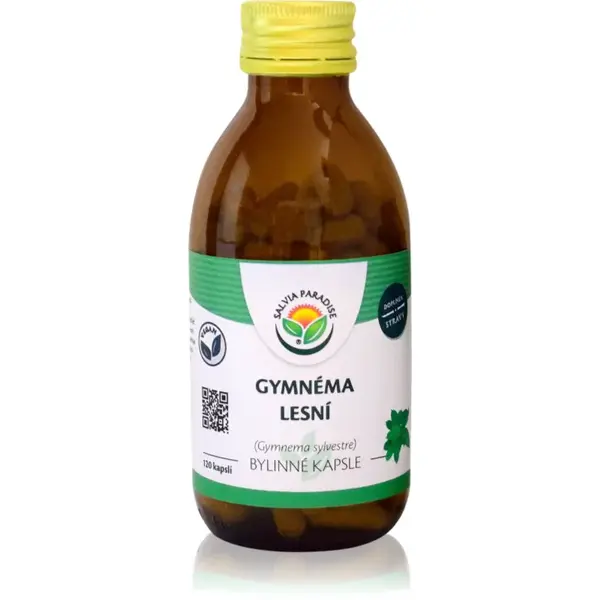 Salvia Paradise Gymnéma lesní kapsle bylinné kapsuly na udržanie normálnej hladiny cukru v krvi 120 cps