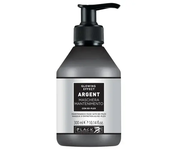 Maska pro oslabené a lámavé vlasy Black Professional Argent Glowing Effect Mask - 300 ml + dárek zdarma