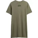GAP V-FRCH LOGO TEE DRESS Dámske šaty, khaki, veľkosť