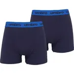 Umbro BOXER SHORT 2 PACK Pánské boxerky, tmavě modrá, velikost