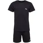 Fila SET SHORT SLEEVES T-SHIRT AND SHORT PANTS IN JERSEY Pánské pyžamo, černá, velikost