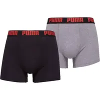 Puma MEN EVERYDAY BASIC BOXER 2P Pánské boxerky, černá, velikost