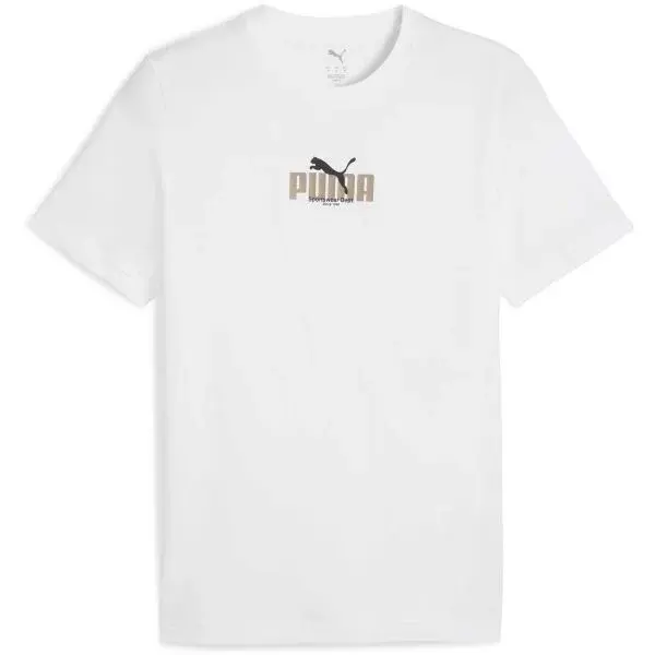 Puma GRAPHIC WORDING TEE Pánské triko, bílá, velikost