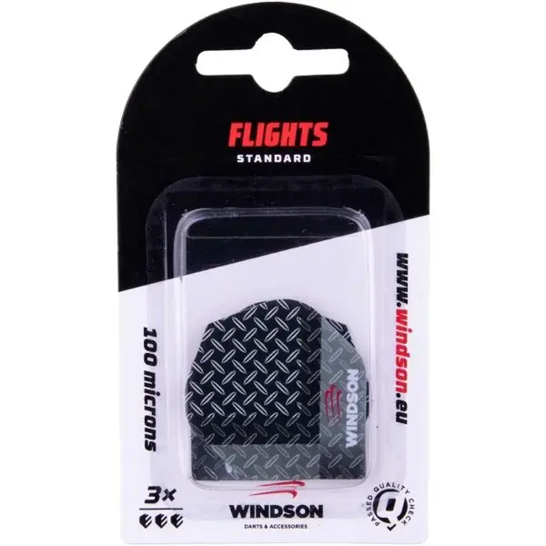 Windson ELEMENTARY Set tří letek k šipkám, černá, velikost