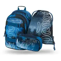 BAAGL 3 SET SKATE STEEL Školský set, modrá, veľkosť