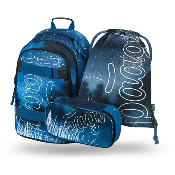 BAAGL 3 SET SKATE STEEL Školský set, modrá, veľkosť