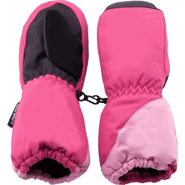 ALPINE PRO ROLSO Dětské rukavice, růžová, velikost