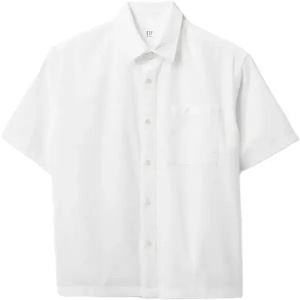 GAP SS LINEN Chlapecká košile, bílá, velikost