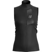 Compressport HURRICANE WINDPROOF VEST W Dámská větruodolná vesta, černá, velikost