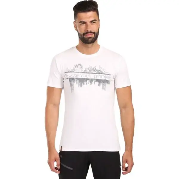 KILPI DISCOVER Pánské bavlněné tričko, bílá, velikost