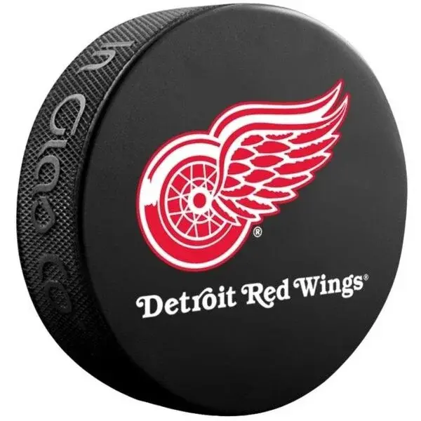 INGLASCO DETROIT RED WINGS LOGO BLISTER Fanouškovský hokejový puk, černá, velikost