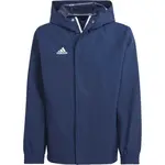 adidas ENTRADA 22 ALL WEATHER JACKET Juniorská fotbalová bunda, tmavě modrá, velikost