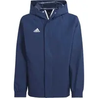 adidas ENTRADA 22 ALL WEATHER JACKET Juniorská fotbalová bunda, tmavě modrá, velikost