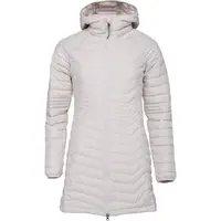 Columbia POWDER LITE MID JACKET Dámská dlouhá zimní bunda, béžová, velikost