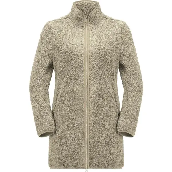 Jack Wolfskin HIGH CURL COAT W Dámský zimní kabát, béžová, velikost