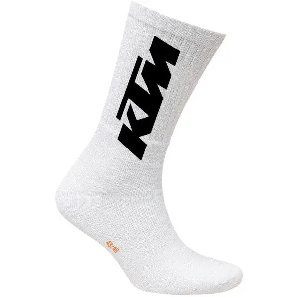 KTM SOCKS LONG Pánské ponožky, bílá, velikost 43-46