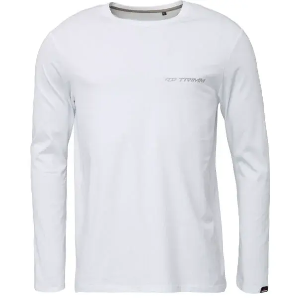 TRIMM BRAVE Pánské tričko s dlouhým rukávem, bílá, velikost