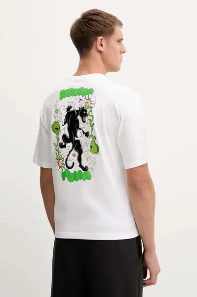 Bavlněné tričko Puma PUMA x RIPNDIP pánské, bílá barva, s potiskem, 632413