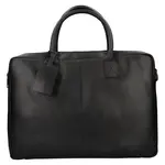 Kožená taška na notebook Burkely Taylor - čierna