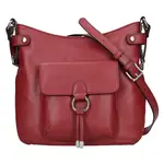 Kožená dámská crossbody kabelka Hexagona Ritta - vínová