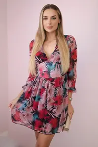 Vzdušné šaty s květinovým motivem černé barvy