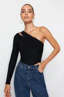 Trendyol černé body s detaily výřezů/okének
