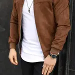 C9291 Dewberry Mens Suede College Jacket-TABA