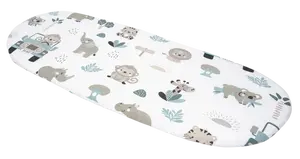Medi Partners Fitted sheet for a stroller – cotton – Mint Zoo