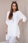 Sada halenka + kalhoty s přívěskem ecru