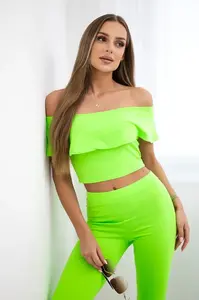 Set s volánkovým zeleným neonem