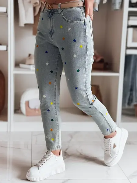 Dámské slim fit džíny s hvězdičkami