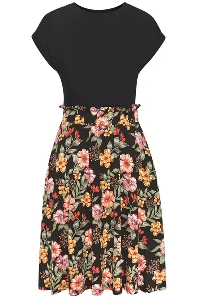 BUFFALO Šaty  olivová / oranžová / červená / čierna