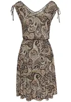 LASCANA Šaty  nebielená / hnedá / kiwi / čierna