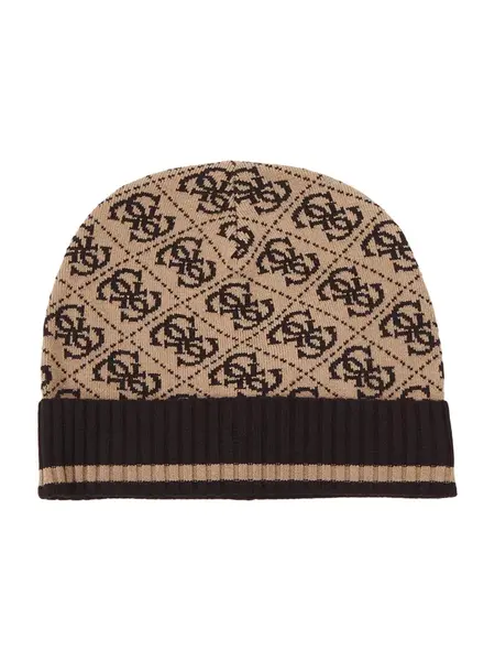 GUESS Čiapky 'MILANO KNIT BEANIE'  piesková / čokoládová
