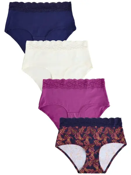 Next Nohavičky  námornícka modrá / fialová / burgundská / šedobiela