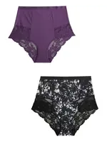 Next Nohavičky  fialová / čierna / biela