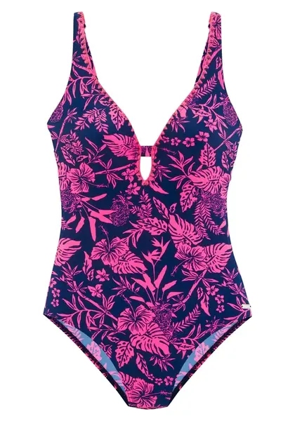 VENICE BEACH Jednodielne plavky  námornícka modrá / ružová