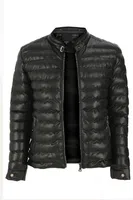 74456 Dewberry Slim Fit Puffer Mens PU Jacket-BLACK