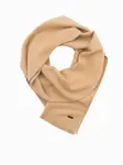 Ombre Men's monochrome scarf with tassels - light brown