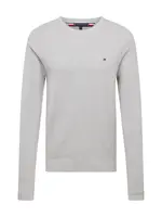 TOMMY HILFIGER Sveter 'ESSENTIAL'  námornícka modrá / svetlosivá / červená / biela