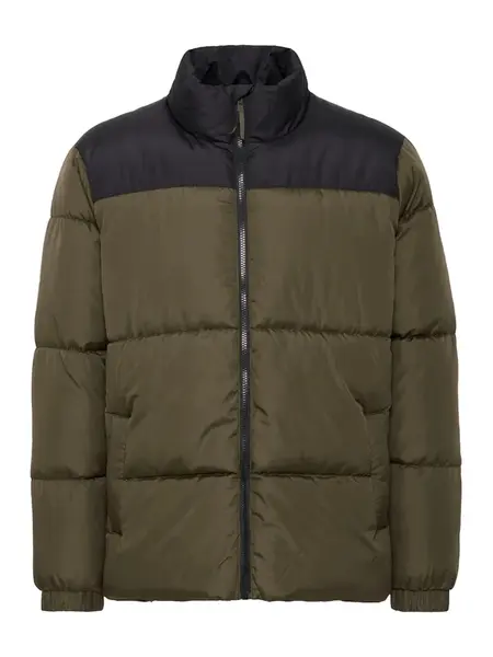 BLEND Zimná bunda 'BHELWIN'  tmavozelená / čierna