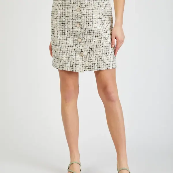 Orsay Béžová dámská tvídová sukně - Dámské