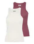 ONLY Top 'Lindsay'  rubínová / biela