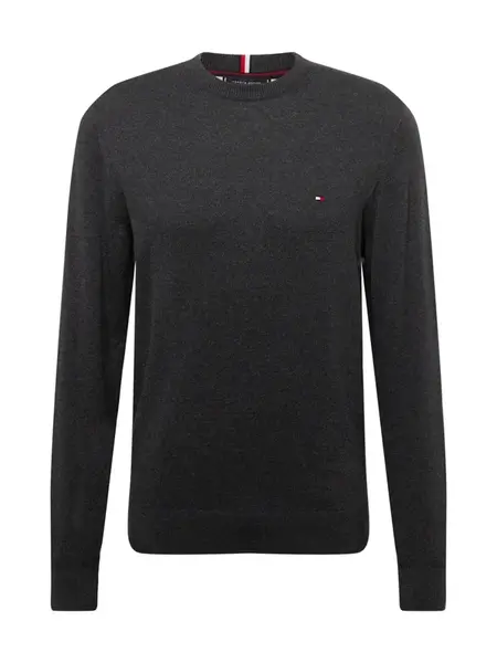 TOMMY HILFIGER Sveter  tmavomodrá / antracitová / jasne červená / biela