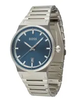 BOSS Analógové hodinky 'CANDOR'  námornícka modrá / strieborná